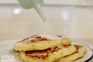 Cinnamon Roll Pancakes - icing