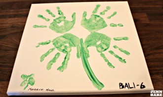 Handprint Portrait for St. Patrick's Day