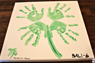 Handprint Portrait for St. Patrick's Day
