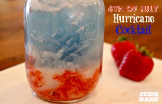 Festive 4th of July Hurricane Cocktail