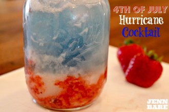 Festive 4th of July Hurricane Cocktail