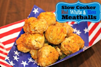 Slow Cooker Red White Bleu Meatballs